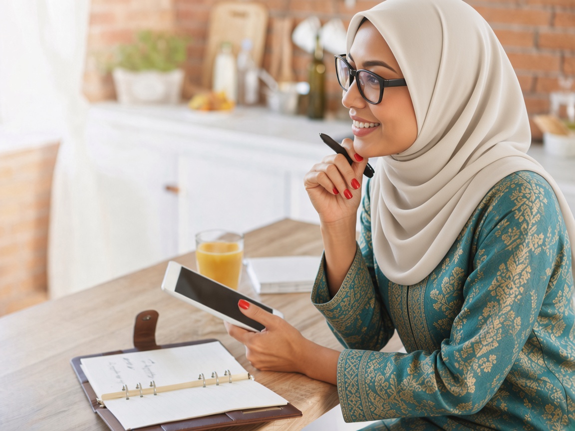 Investor using a tablet at home